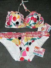 Ladies Pink Life  s A Picnic Floozie Frost French Bikini Size 16 Bottoms 38C Top