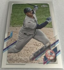 2021 Topps Chrome Baseball Gleyber Torres New York Yankees base card #137