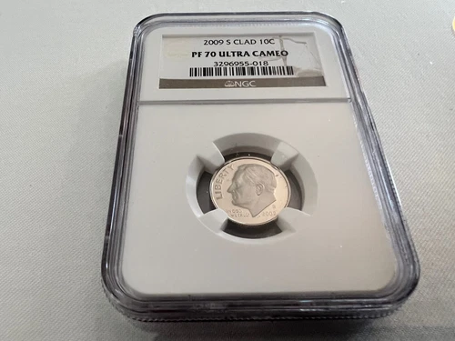 2009-S CLAD ROOSEVELT DIME NGC PF70 U.C. BROWN LABEL "TOP POP"
