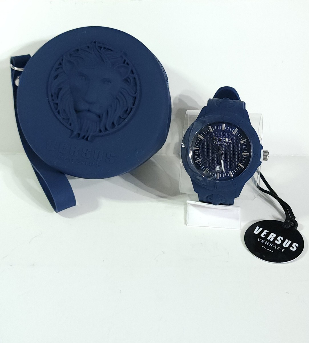 NWT Versace Versus Tokyo R Silicone Midnight Blue Silicone Watch with Case New Versace Versus Men main image 3