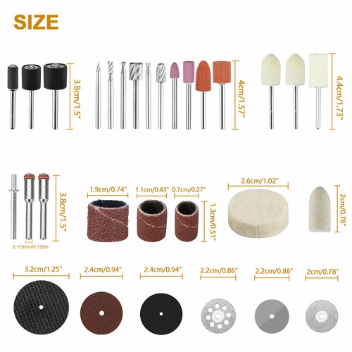 217PCS Rotary Tool Accessories Kit Sanding Cutting Polishing Grinder for Dremel - Picture 8 of 9