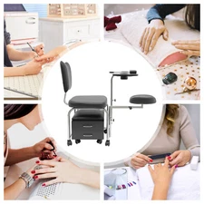 Manicure Pedicure Chair Nail Table Professional Trolley Adjustable Massage Stool