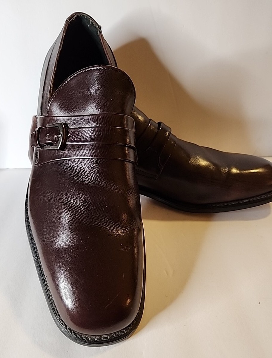 ET Wright Mens Dress Shoes Size 11 M Buckle Cordovan Loafers  display picture 3