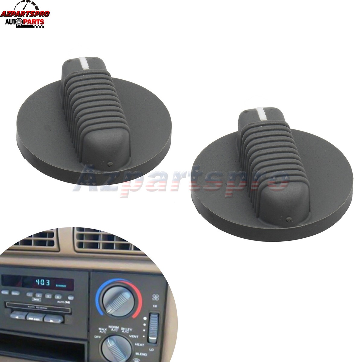 2PCS Climate Control Knob for 1999 2000 2001 2002 Chevrolet