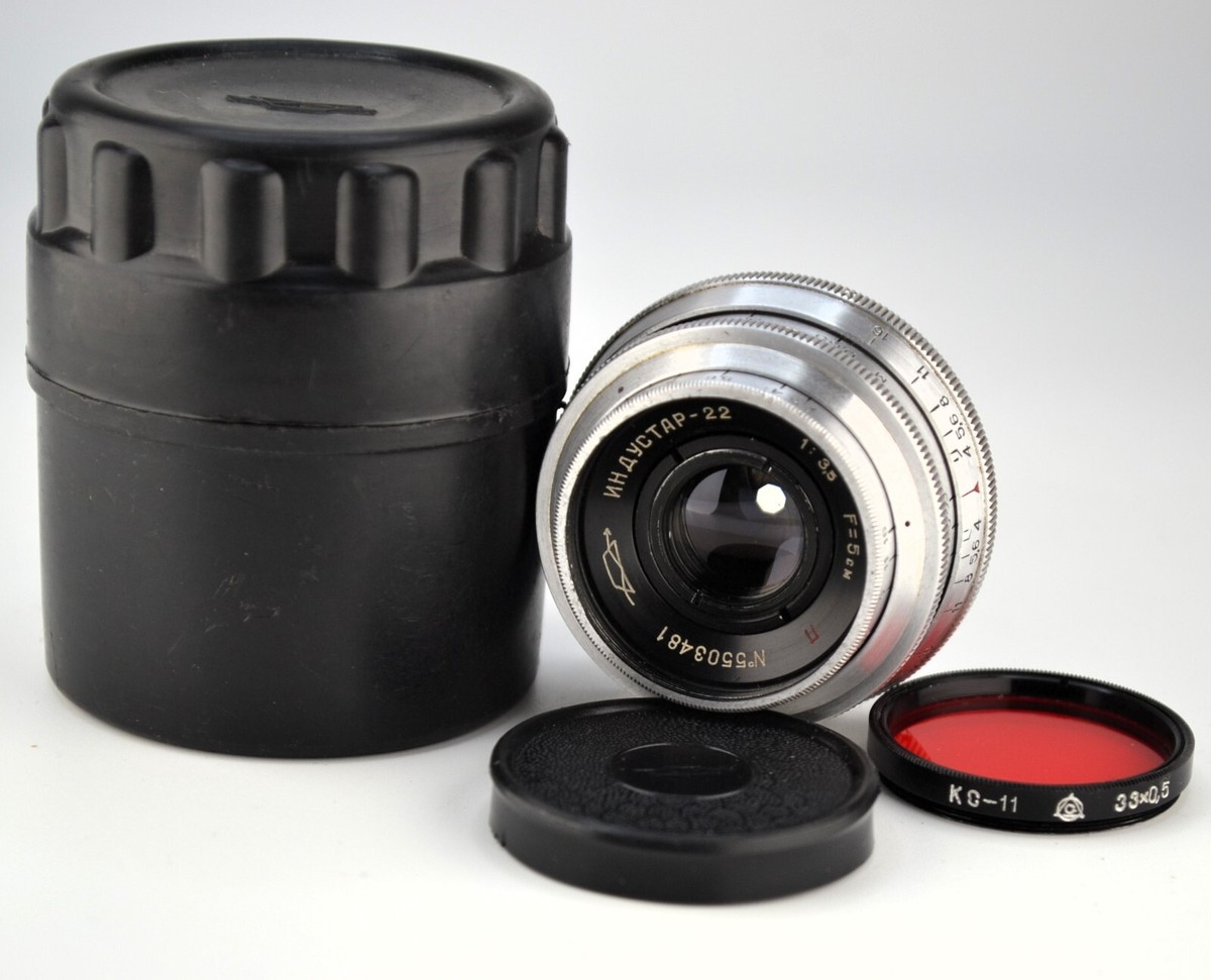 SERVICED 1955 USSR INDUSTAR-22 RIGID SLR LENS f3.5/50 M39 FROM
