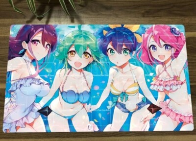 Yugioh Playmat Arc V Schwestern Neu + Free Bag