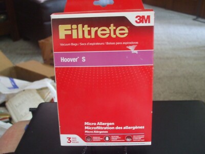 Pack of 3 Filtrete 3M Hoover Style S Vacuum Bags #64705B