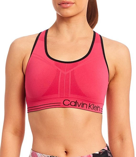 Calvin Klein Performance 280427 Pink Reversible Racerback Sports Bra Small