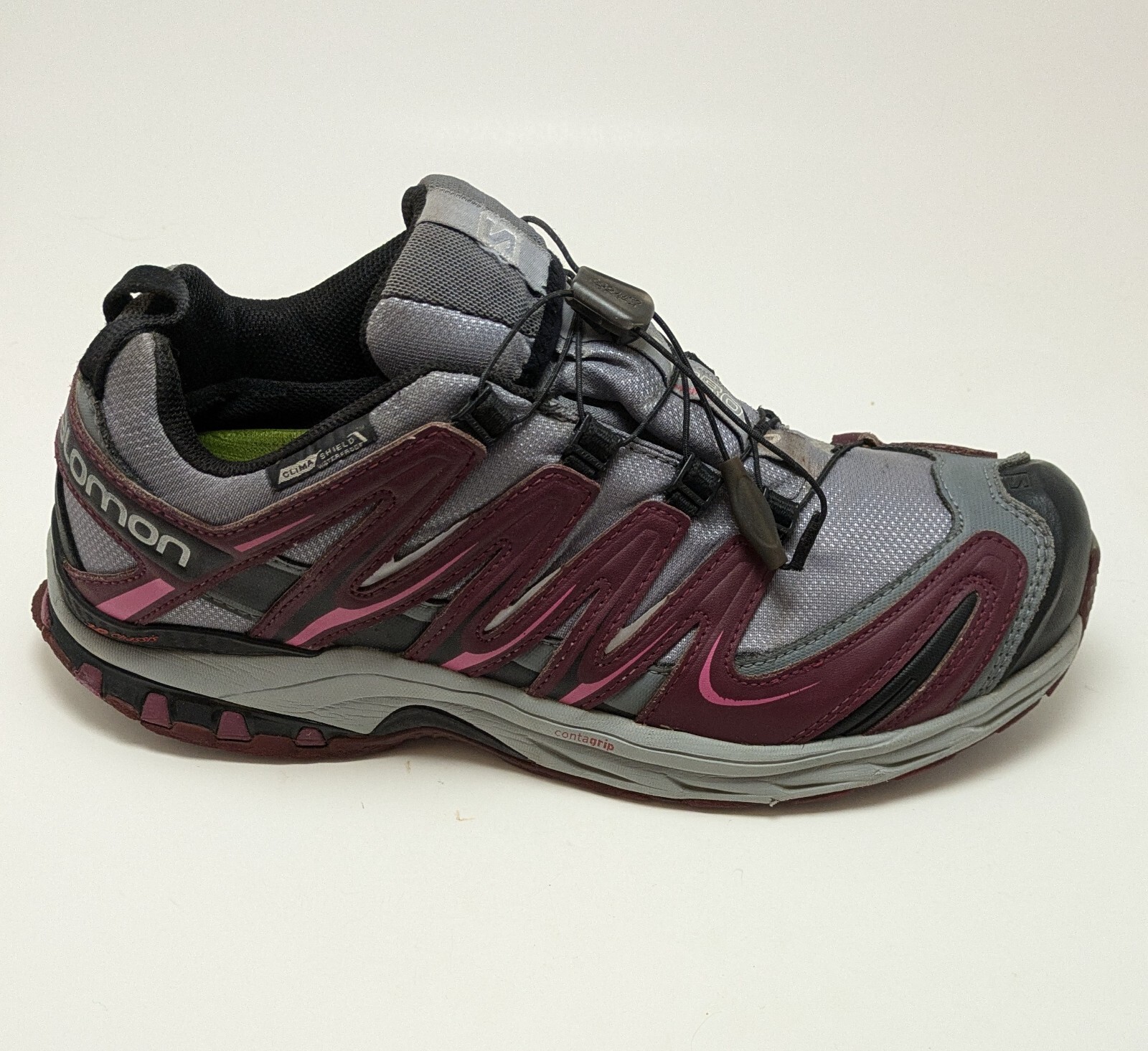 Scarpe sneakers donna Salomon XA Pro 3D grigio bordeaux 2016 379275 taglia 10 5