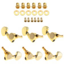 Guitar String Tuning Pegs Tuners All Closed Machine Heads Peg Gold 3R 3L 6pcs