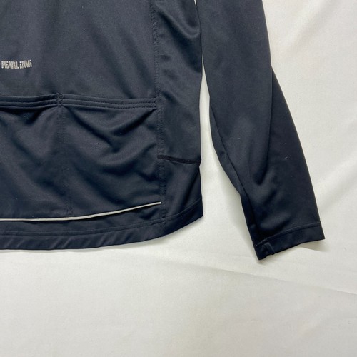 Pearl Izumi Cycling Jersey Men's Large Black Collared Long Sleeve Quarter Zip - Picture 10 of 14