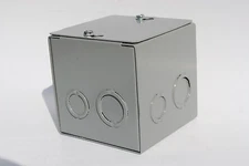 4" X 4" X 4" Metal Screw Cover Junction Box NEMA 1 Indoor Enclosure New in Box