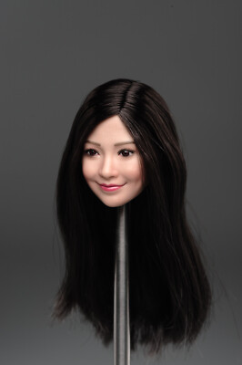 1/6 Female Head Sculpt Asian Smile Beauty Girl Model For 12'' PH TBL Figure Body