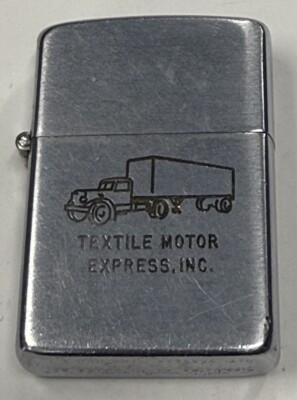 ZIPPO 1948 TEXTILE MOTOR EXP TRUCK 3 BARREL NICKEL SILVER INSERT 