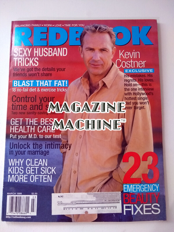 Kevin Costner magazine Cover Story REDBOOK- March 1999 90s actor 160 pages