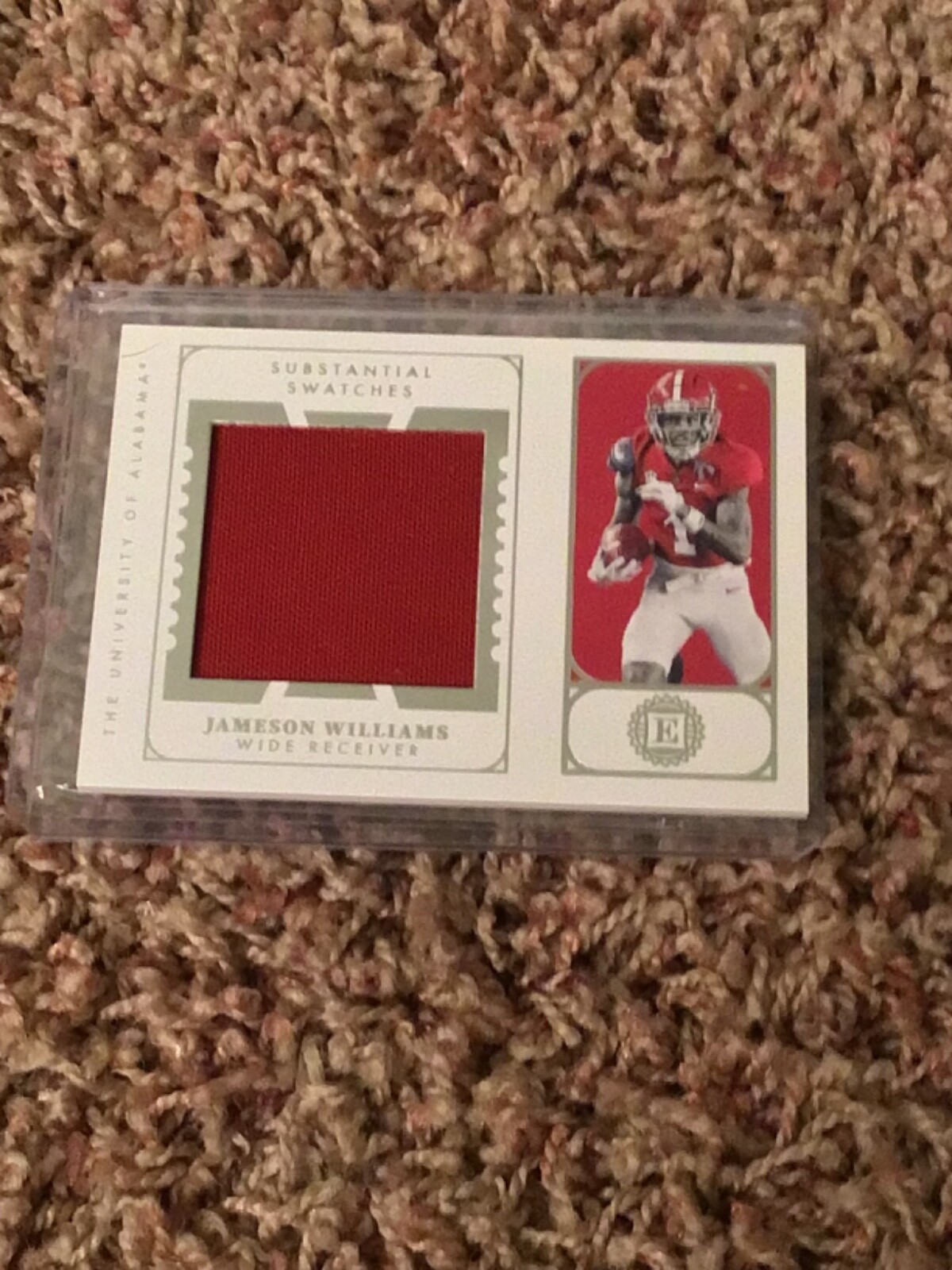2022 Panini Chronicles Jameson Williams Alabama Game Used Jersey Card