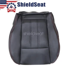 Fits 2013-16 Dodge Grand Caravan Red Seam Driver Bottom Leather seat cover Black