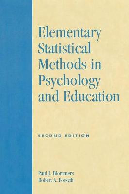 Elementary Statistical Methods in Psychology and Education - 9780819126849