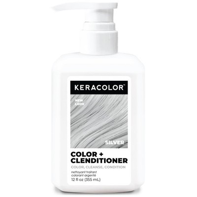 Keracolor Color + Clenditioner, Semi-Permanent 12 Fl Oz (Pack of 1), Silver