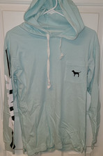 Victoria's Secret PINK Women's Lightweight light Blue Hoodie Size XSmall