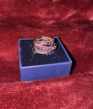 Swarovski Purple Crystal Wrap Ring Gold Tone ...