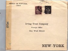 GOLDPATH: Portugal cover 1943 to USA censored CV939_P24