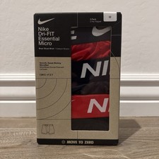 Nike Boy's Dri-Fit Essential Micro 3 Pack Boxer Brief Size Red/Black - Youth M