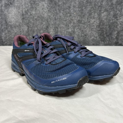 Inov-8 Roclite G 315 GTX Shoes Womens 6 Blue Gore-TEX Trail Running Grip