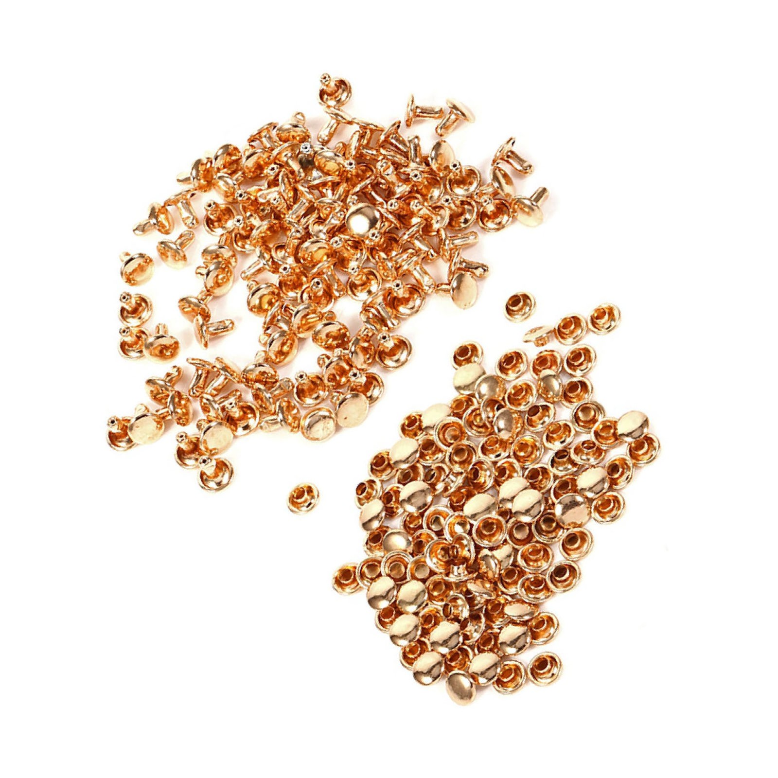 100 Double Cap Rivet Metal Studs Spikes For Leather Craft Easy To Use