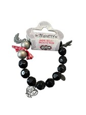 Rebella „Fancy“ Armband mit schwarzen Facettenperlen Neu Coppenrath