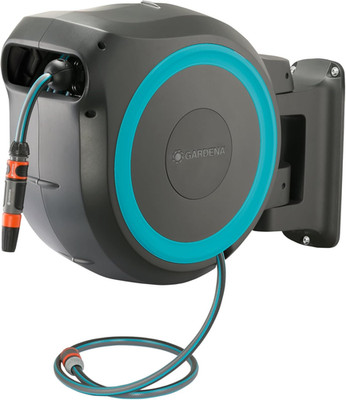 GARDENA (18630) Retractable Garden Hose Reel 115' X 1/2'' Wall Mounted, Automatic