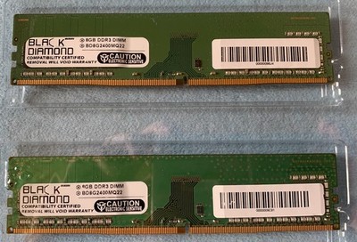 Black Diamond Memory 16GB (2 x 8GB) DDR4 2400 (PC4 19200) - P/N: BD8GX22400MQ22