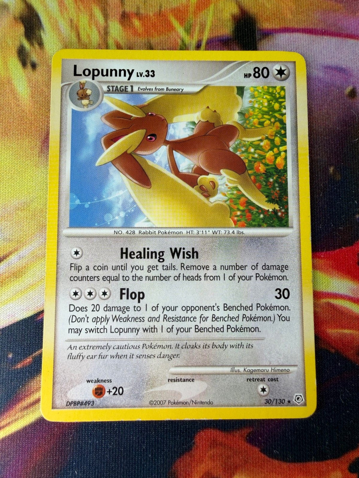 Lopunny 30/130 LP-DMG Non Holo Rare Diamond & Pearl 2007 Pokemon TCG