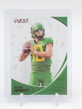 JUSTIN HERBERT 2023 CHRONICLES DRAFT PICKS CLEAR VISION RED #25 /149 Q5537