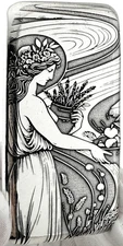 10 ozt 999 Fine Silver Art Bar- DEMETER - ADAMO TECHNE - Limited Edition