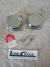 TRIUMPH CHROME CARBURETOR DIAPHRAGM CAP WITH 4 SCREWS T1241070 #47 SOLD AS SINGL
