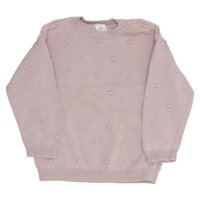 H&M, Strickpullover, Größe: 86, Pink, Baumwolle, Einfarbig, Feinstrick #Fxv