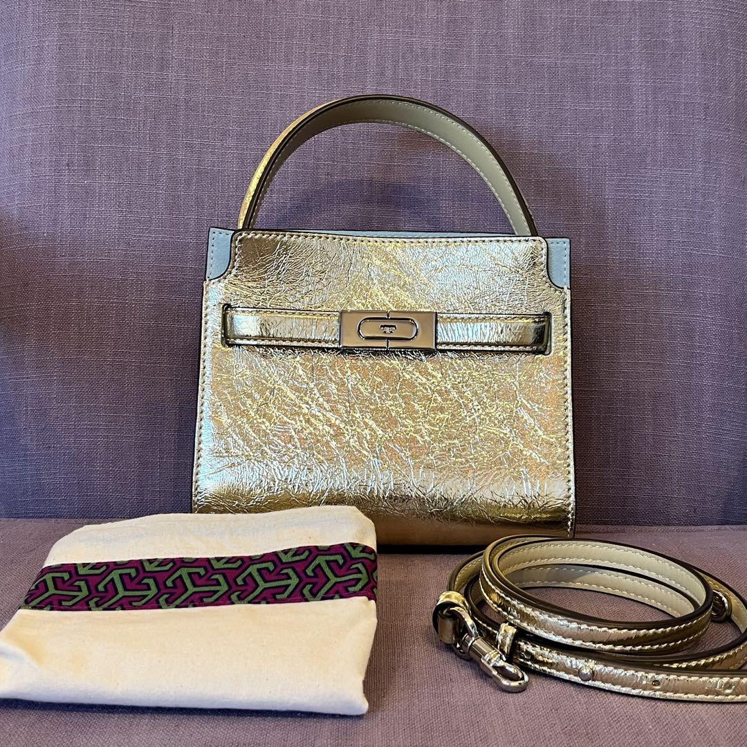 Lee Radziwill Petite Double Bag Gold | eBay