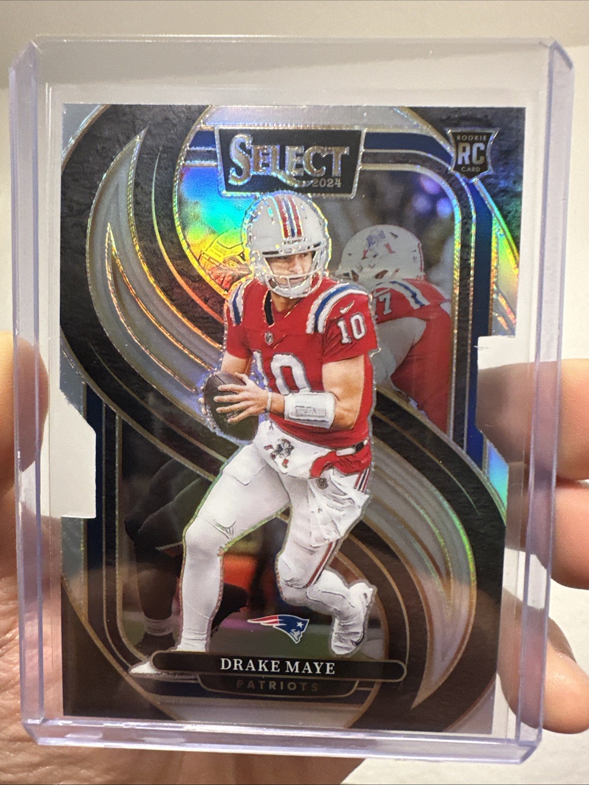 2024 Select Drake Maye Premier Level Die Cut Prizm Silver RC #113 Patriots