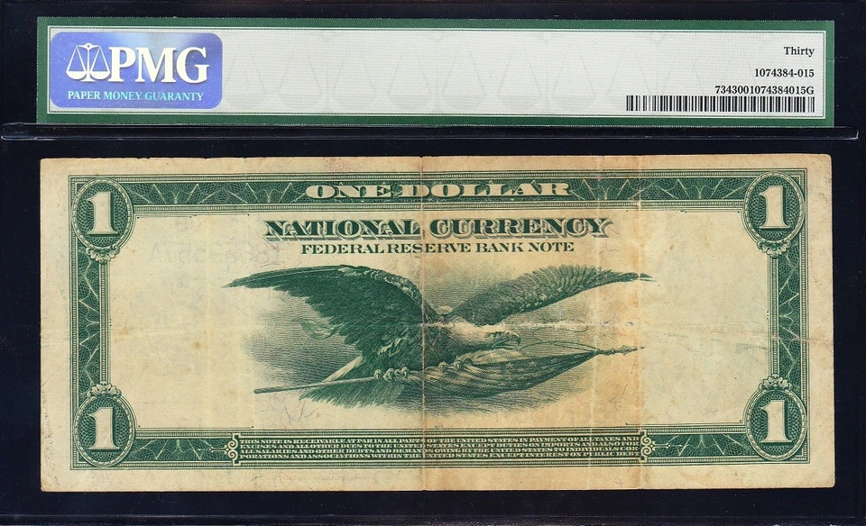 AWESOME Crisp Choice VF++ 1918 $1 Minneapolis FRBN Note! PMG 30! FREE SHIP! 9557 - Image 3 of 3