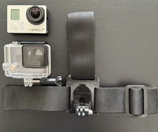 GoPro Hero3+ Silver CHDHN-302 w/ Case & Headstrap No SD Card Or Charger TESTED