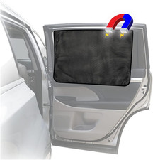 Car Side Window Sun Shade - Universal Reversible Magnetic Curtain for Baby and K