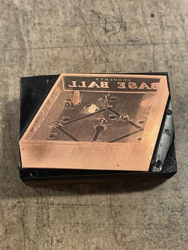 Herbert's Base Ball / Herbert Specialty Mfg Co, 1929 Copper Print Block (2849)