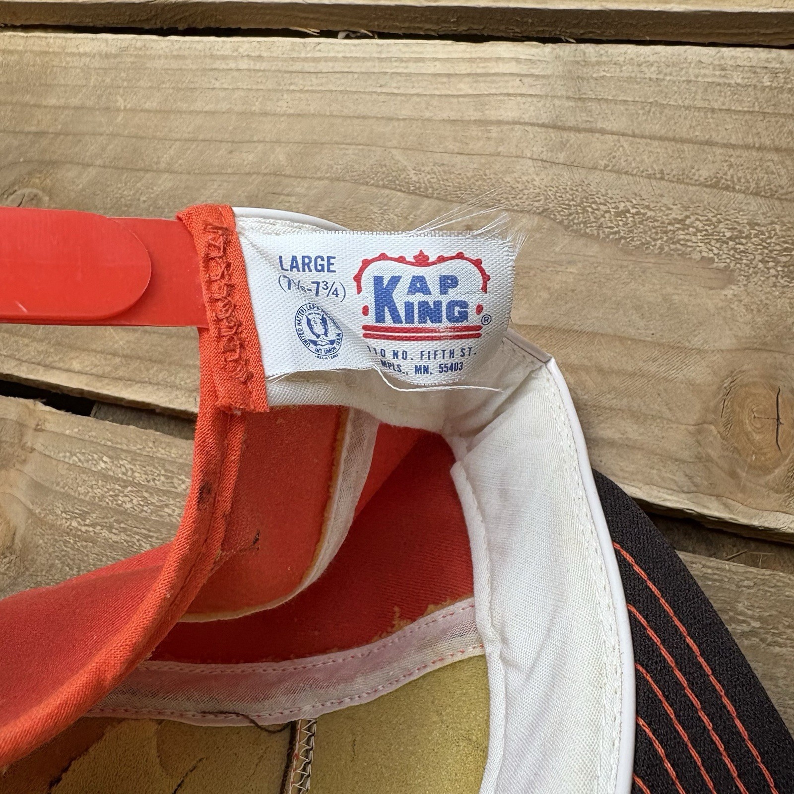 Vintage AG1 Orange Patch Panel Snapback Trucker H… - image 9