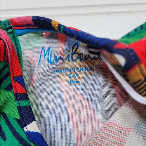 Neu mit Etikett Mini Boden Mädchen Jerseykleid tropischer Jakobsmuschelbesatz - Bild 2 von 6