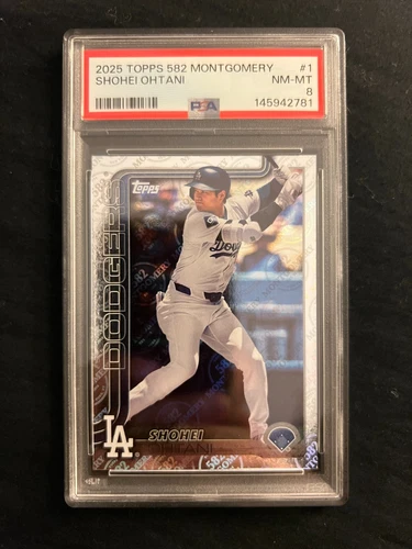2025 Topps 582 Montgomery Club Set #1 Shohei Ohtani - LA Dodgers MVP WS PSA 8
