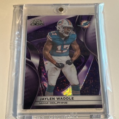 Jaylen Waddle 15/75 Purple Diamonds 2025 Topps Chrome Black Football Dolphins