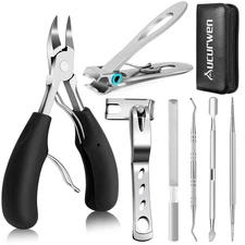 Toenail Clippers for Seniors Thick Toenails, Aucurwen Heavy Duty Toe Nail Clippe