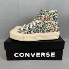 Converse Chuck Taylor Lift Platform Shoes Womens 8 Floral Tapestry A11992C NIB