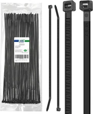 HS UV Protected Zip Ties 12 Inch (100 Pack) Self 100pcs 12“, Black 